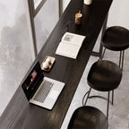 Elegant Black Long Bar Table for Home & Cafe Use