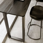 Elegant Black Long Bar Table for Home & Cafe Use