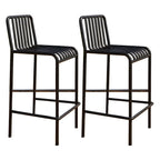 Matel Square Indoor-Outdoor Bar Counter Stools with Backs