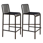 Matel Square Indoor-Outdoor Bar Counter Stools with Backs