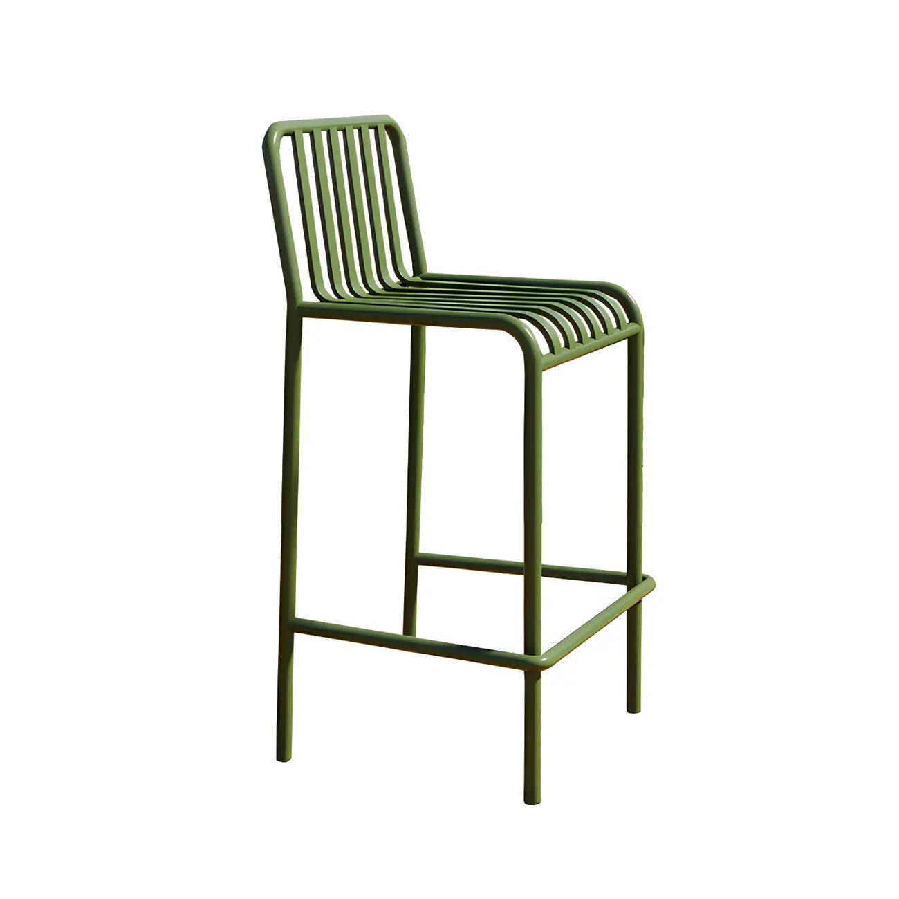 Matel Square Indoor-Outdoor Bar Counter Stools with Backs