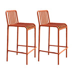 Matel Square Indoor-Outdoor Bar Counter Stools with Backs