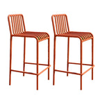Matel Square Indoor-Outdoor Bar Counter Stools with Backs