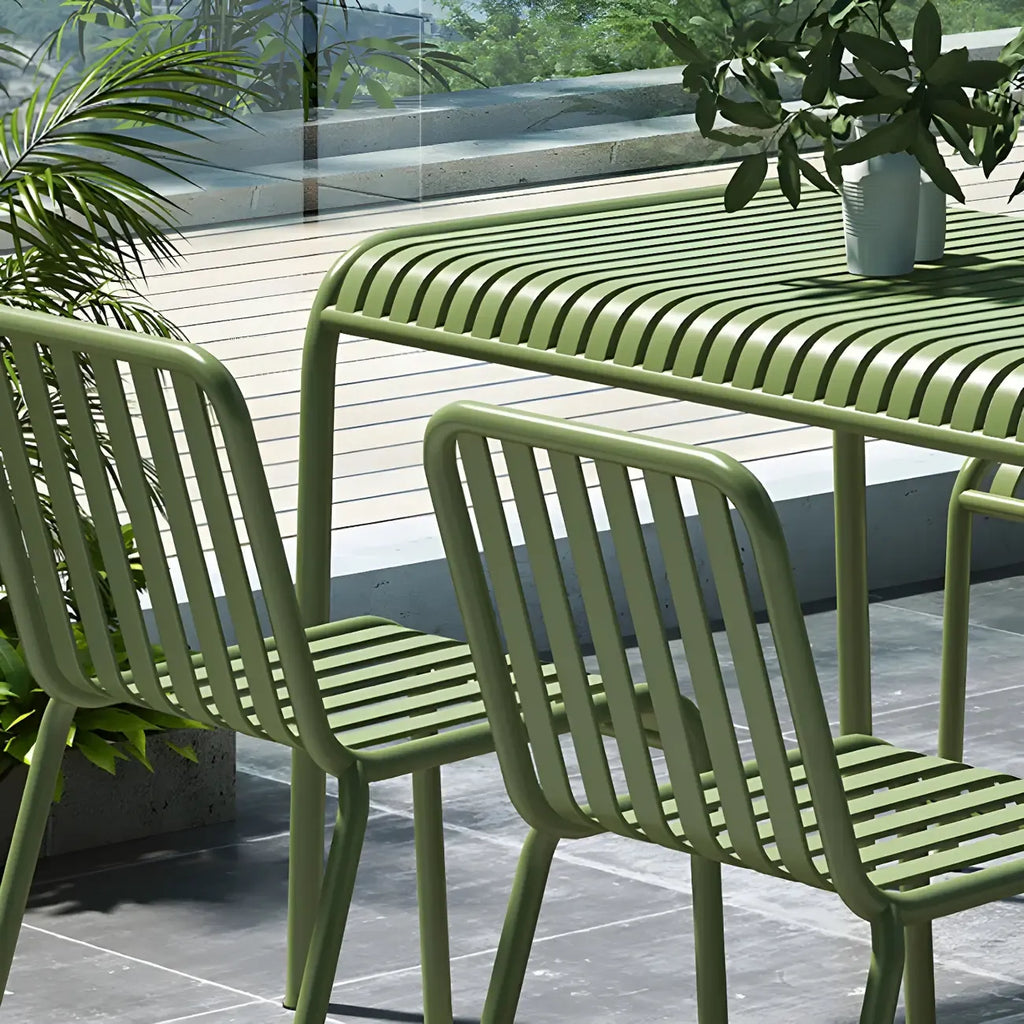 Matel Square Indoor-Outdoor Bar Counter Stools with Backs