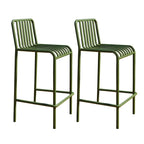 Matel Square Indoor-Outdoor Bar Counter Stools with Backs