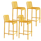Matel Square Indoor-Outdoor Bar Counter Stools with Backs