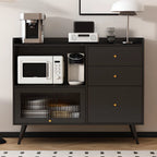 Elegant Black Buffet Cabinet for Modern Living Room Decor