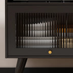 Elegant Black Buffet Cabinet for Modern Living Room Decor
