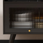 Elegant Black Buffet Cabinet for Modern Living Room Decor