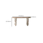 Rustic Wooden Console Table with Drawers and Trims