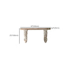 Rustic Wooden Console Table with Drawers and Trims