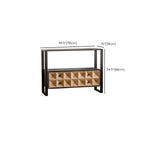 Rustic Wooden Console Table with Drawers and Trims