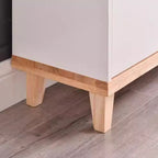 Durable Solid Wood Compartment Storage Cabinet with Notches