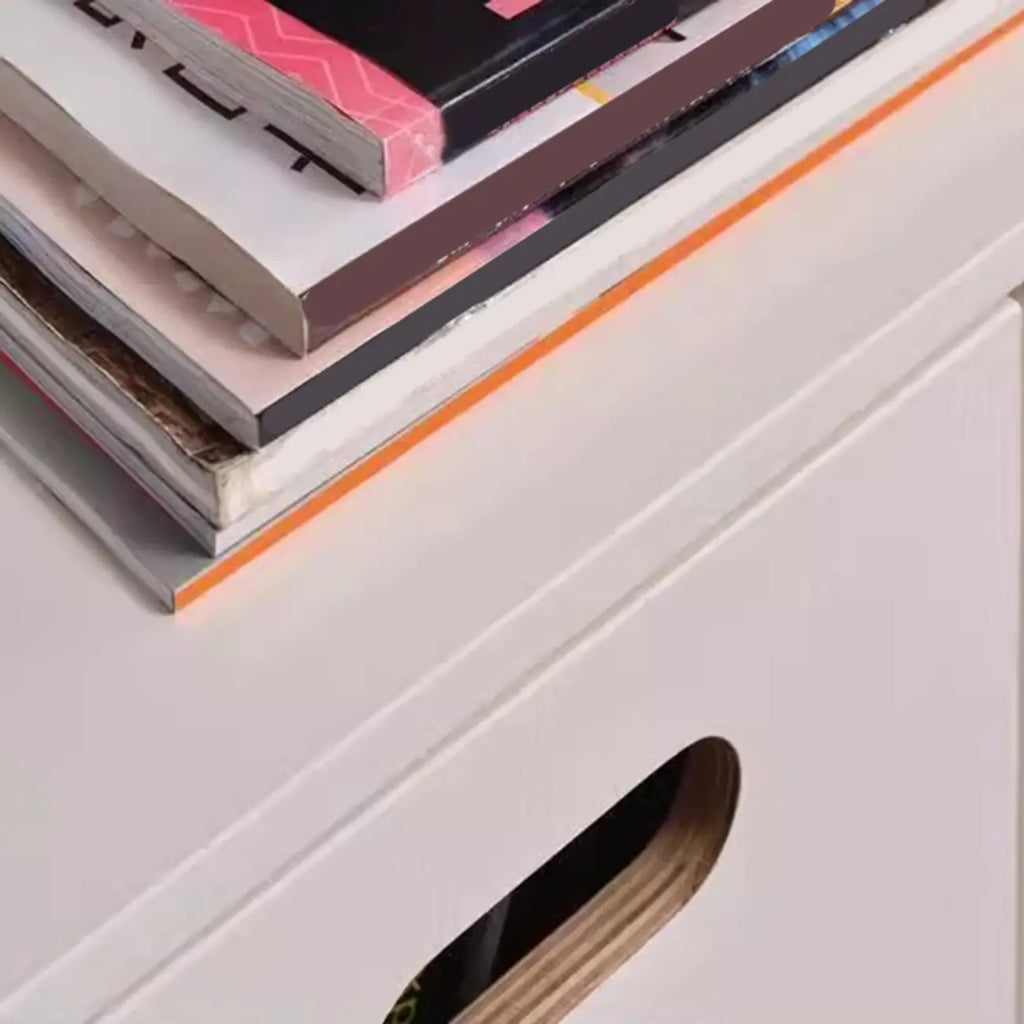 Durable Solid Wood Compartment Storage Cabinet with Notches