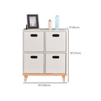 Durable Solid Wood Compartment Storage Cabinet with Notches