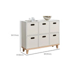Durable Solid Wood Compartment Storage Cabinet with Notches