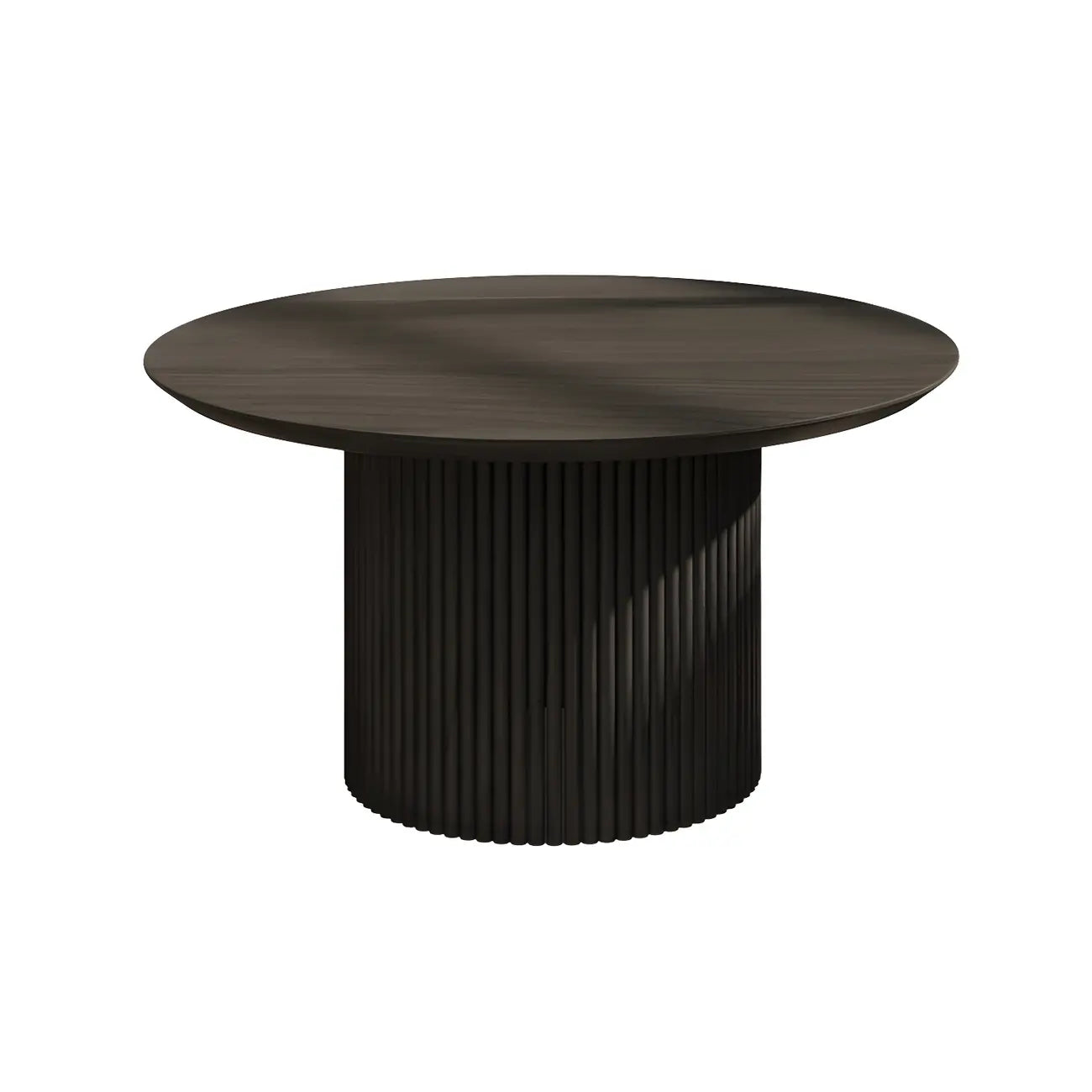 Minimalist Round Natural Wooden Side Table for Living Room
