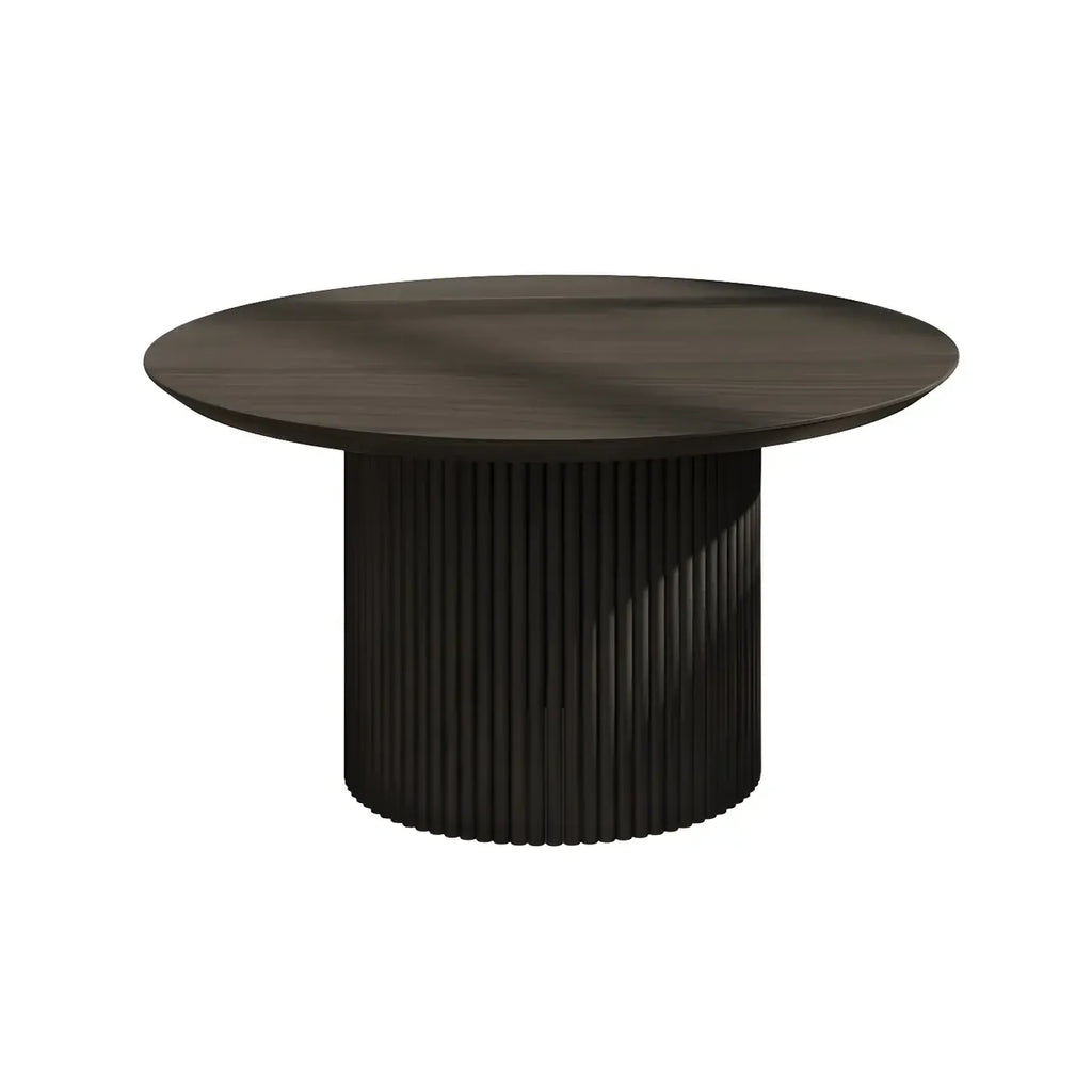 Minimalist Round Natural Wooden Side Table for Living Room