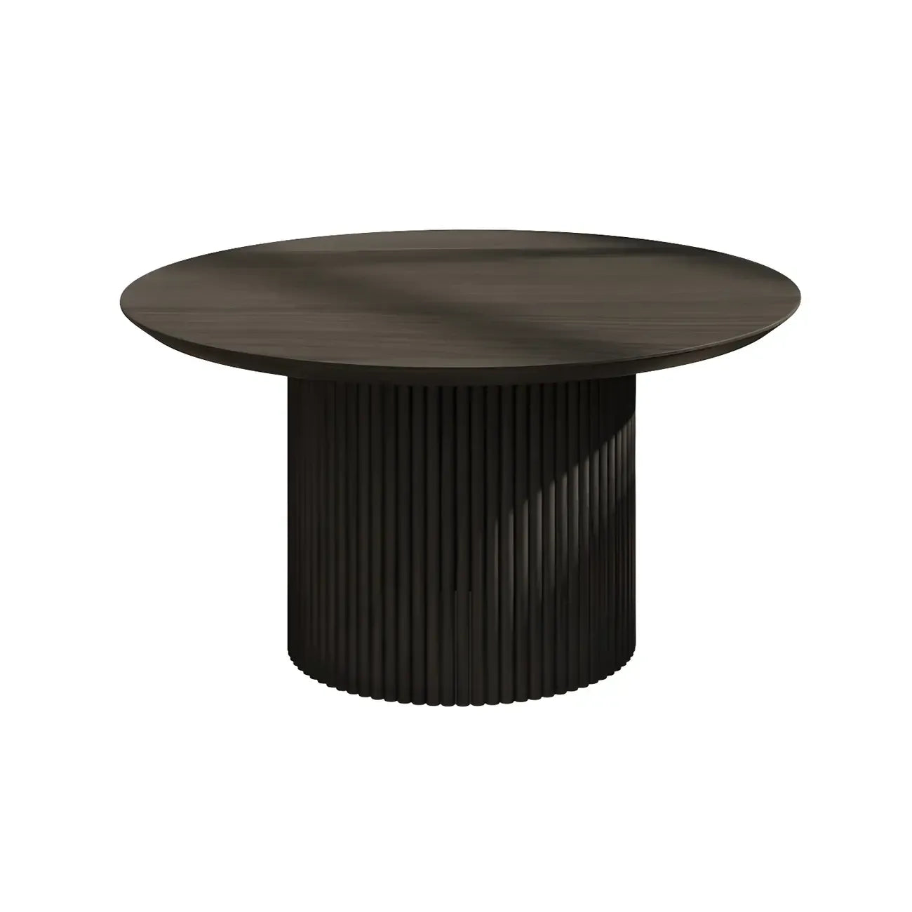 Minimalist Round Natural Wooden Side Table for Living Room
