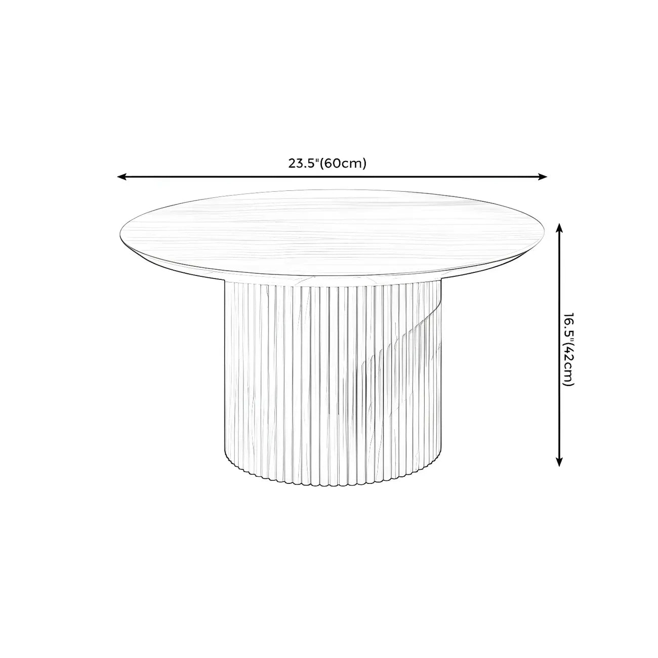 Minimalist Round Natural Wooden Side Table for Living Room