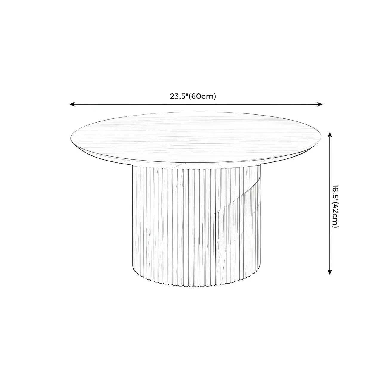 Minimalist Round Natural Wooden Side Table for Living Room