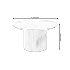 Minimalist Round Natural Wooden Side Table for Living Room