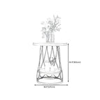 Round Gold Marble End Table with Storage for Living Room