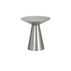 Minimalist Modern Silver Metal Side Table for Living Room
