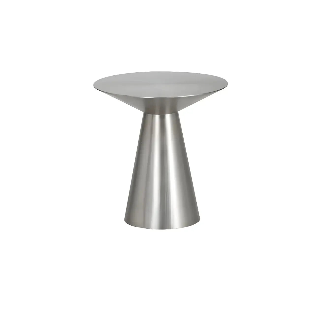 Minimalist Modern Silver Metal Side Table for Living Room