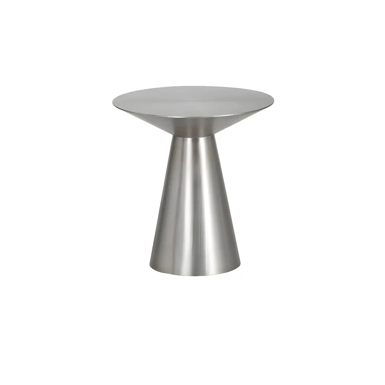 Minimalist Modern Silver Metal Side Table for Living Room