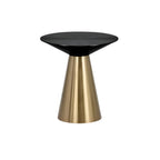 Minimalist Modern Silver Metal Side Table for Living Room