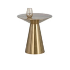 Minimalist Modern Silver Metal Side Table for Living Room