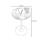 Minimalist Round Brown Wood End Table with Metal Base