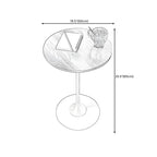 Minimalist Round Brown Wood End Table with Metal Base