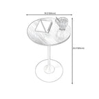 Minimalist Round Brown Wood End Table with Metal Base