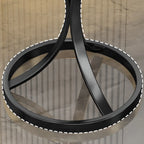 Round Gold Metal and Marble End Table for Living Room
