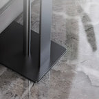 Minimalist C-Shaped White Sintered Stone Side Table for Sofa
