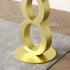 Stylish Round Marble Top End Table for Living Room