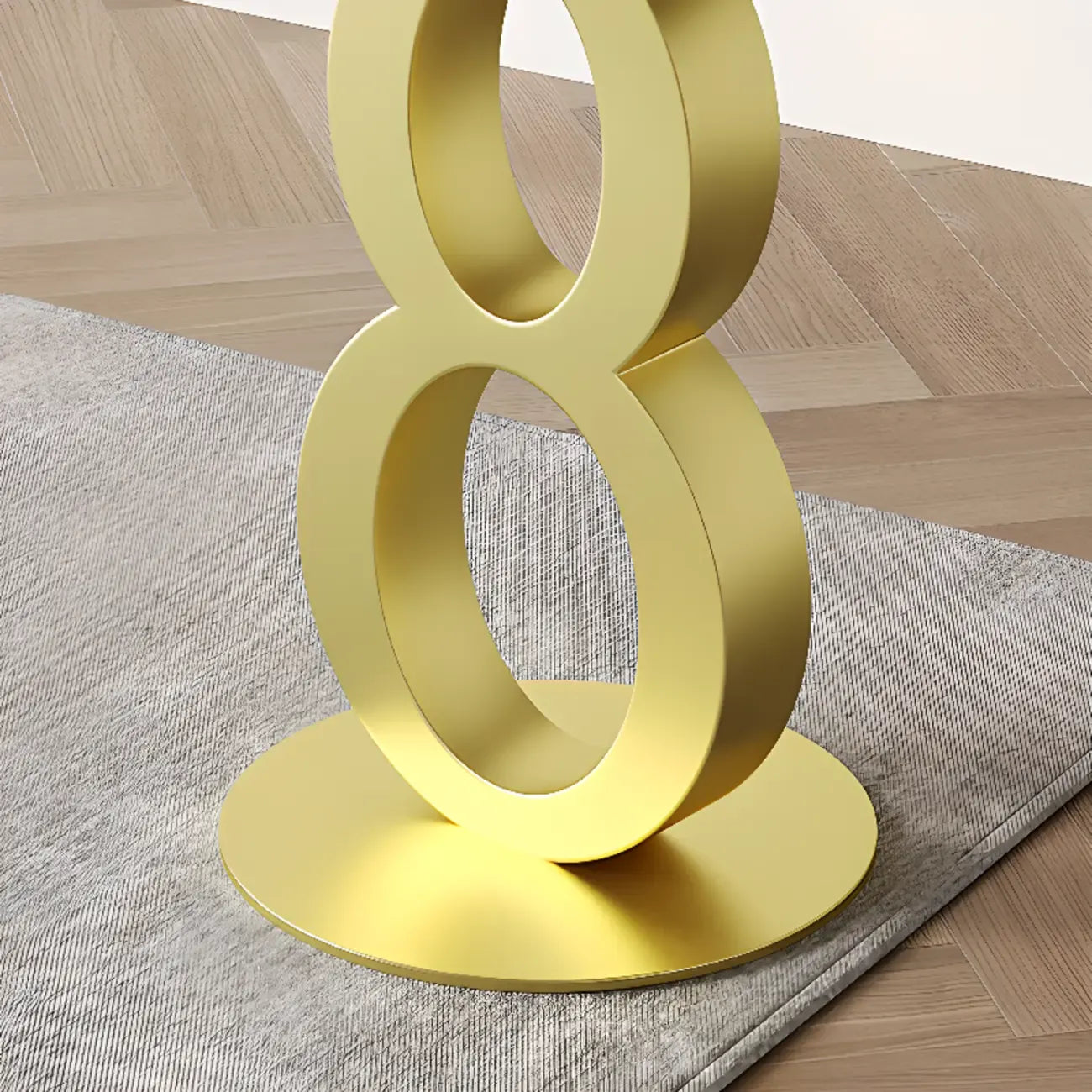 Stylish Round Marble Top End Table for Living Room