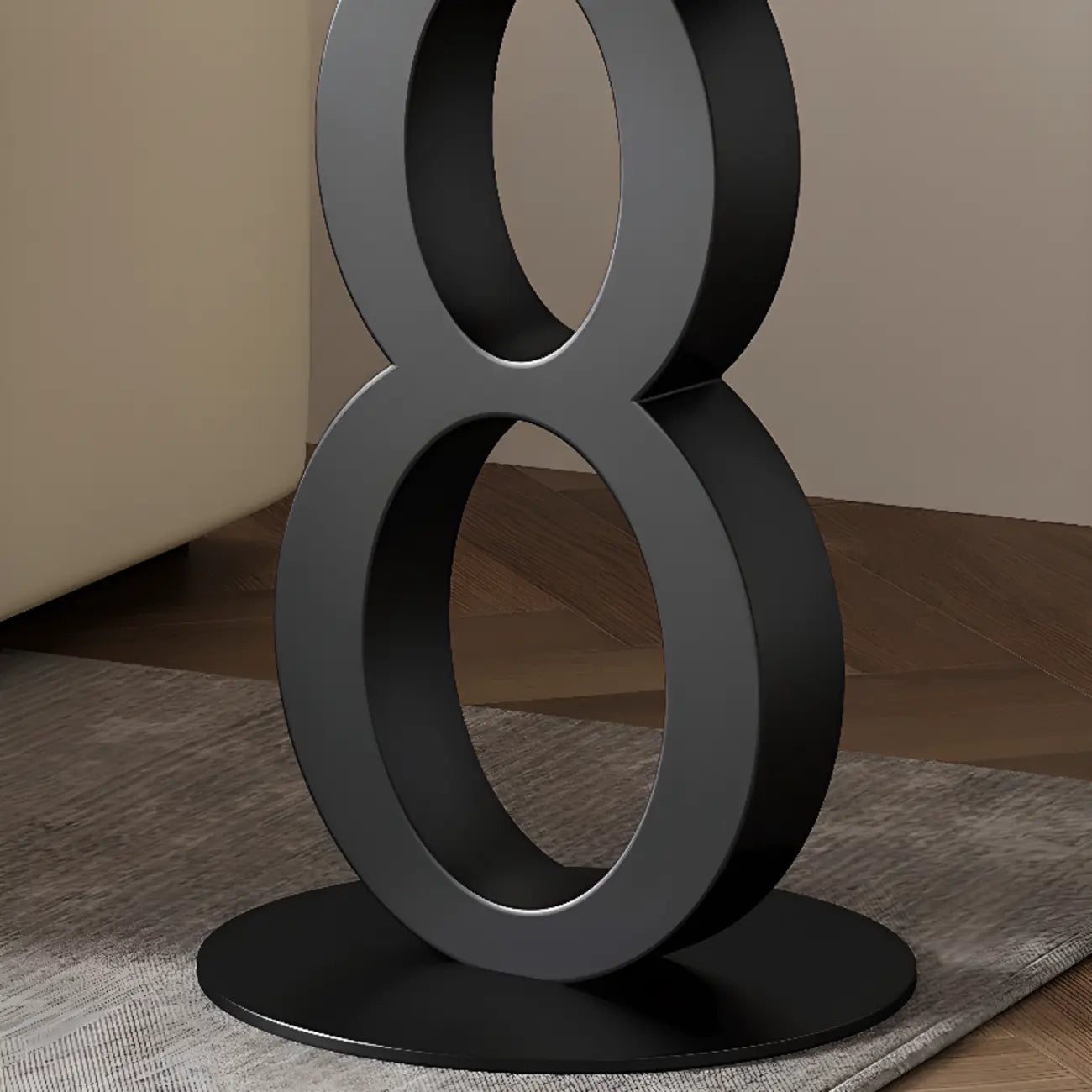 Stylish Round Marble Top End Table for Living Room