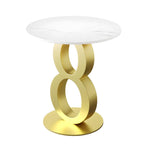 Stylish Round Marble Top End Table for Living Room