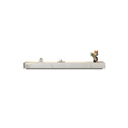94.5 Modern White Stone Long Enclosed Storage TV Stand