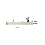 94.5 Modern White Stone Long Enclosed Storage TV Stand