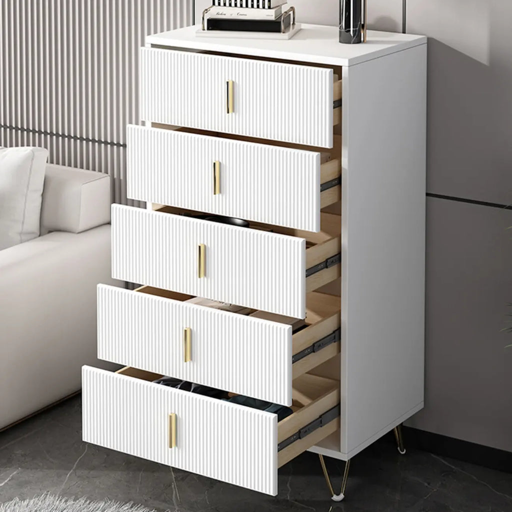 4 Legs Wood Storage Chest with Doors & Drawers for Home