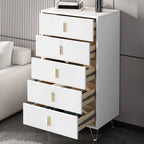 4 Legs Wood Storage Chest with Doors & Drawers for Home