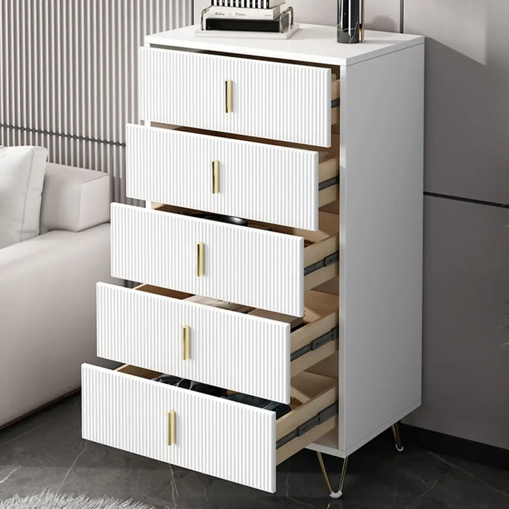 4 Legs Wood Storage Chest with Doors & Drawers for Home