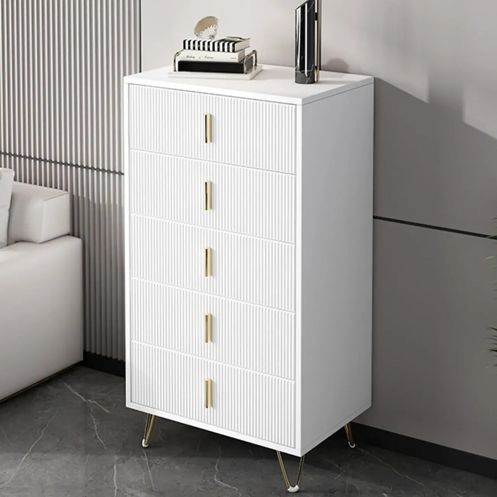 4 Legs Wood Storage Chest with Doors & Drawers for Home