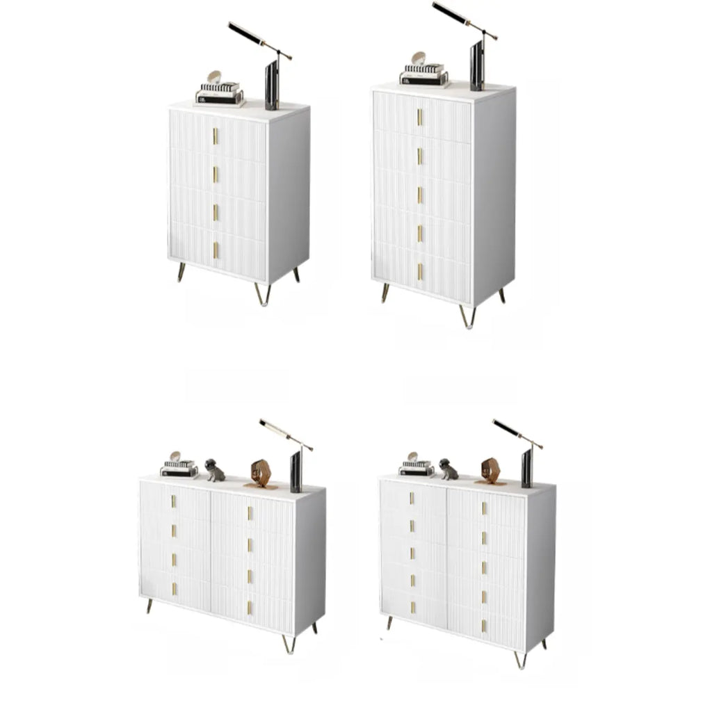 4 Legs Wood Storage Chest with Doors & Drawers for Home