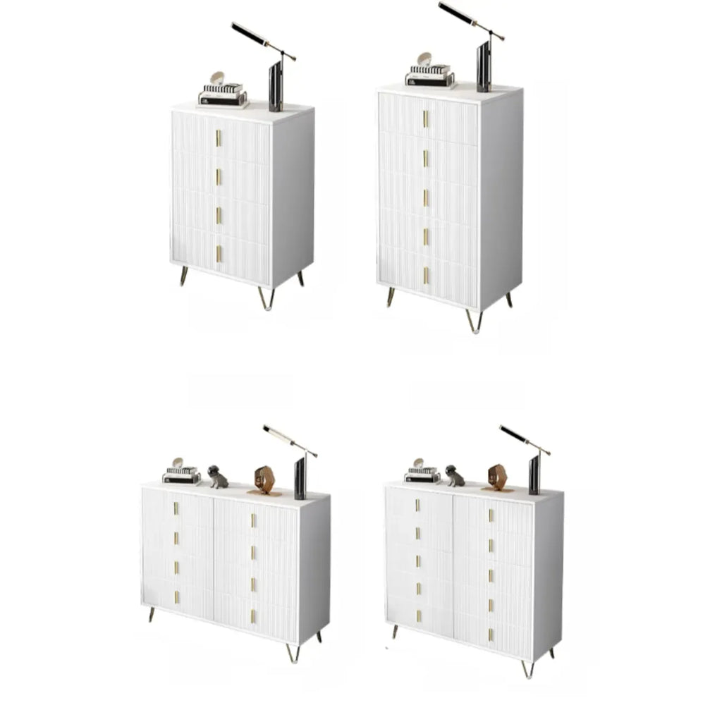 4 Legs Wood Storage Chest with Doors & Drawers for Home