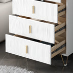 4 Legs Wood Storage Chest with Doors & Drawers for Home